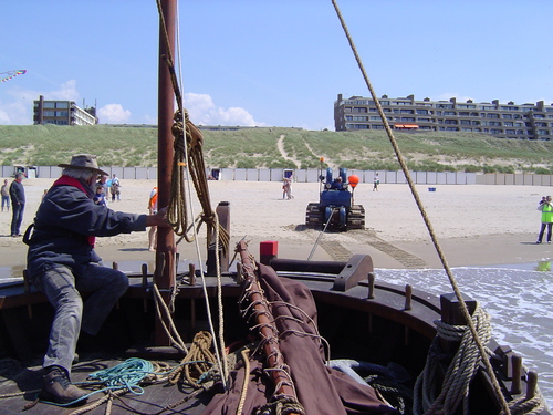 terug op het strand van Egmond