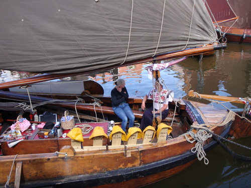 Aan boord van een botter