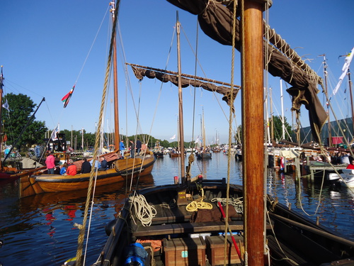 Op weg naar de botterwedstrijd op het Veluwemeer